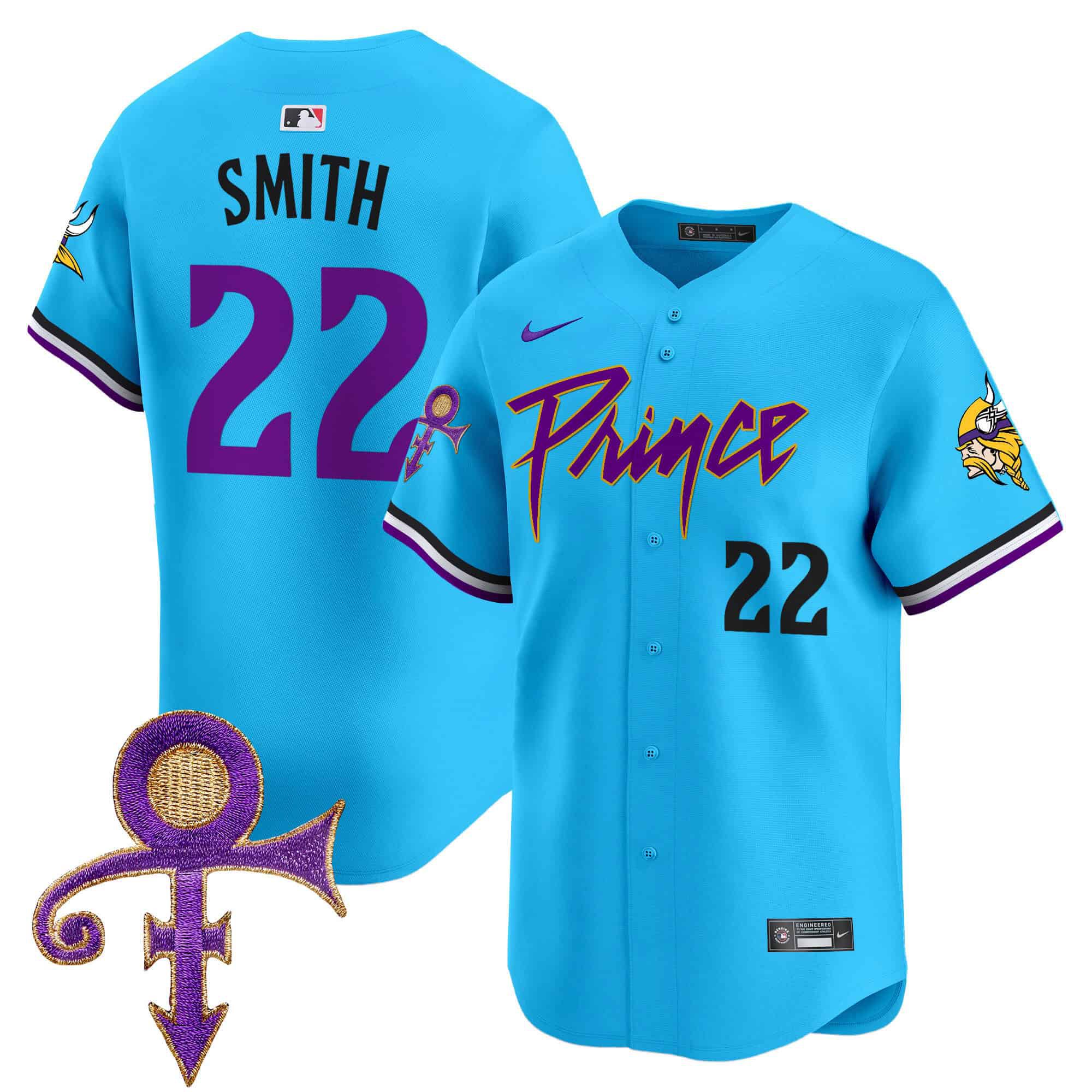 Men Minnesota Vikings #22 Smith Light Blue 2024 Nike Prince Patch Vapor Premier Limited NFL Jersey->indianapolis colts->NFL Jersey
